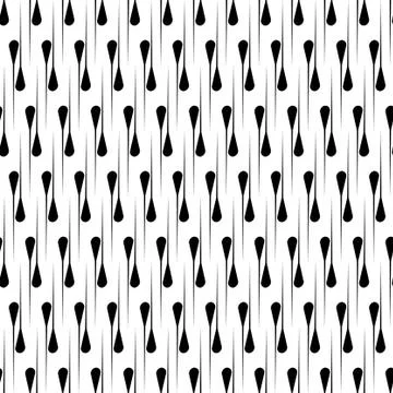 Seamless pattern with black shapes Stock Illustration