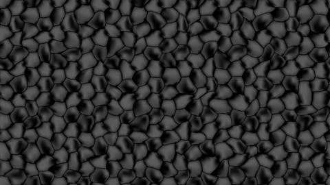 Seamless pattern of black shapes similar to cobblestones. Stock Illustration