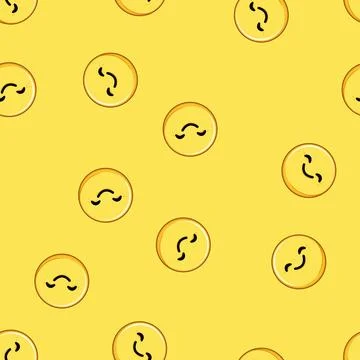 Seamless pattern black smiley cartoon vector Illustrazione stock