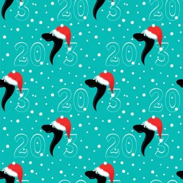 Seamless pattern black snake 2013 Stock Illustration