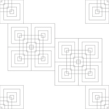 Seamless pattern with black squares - black and white theme Stock Illustration