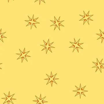 Seamless pattern black star cartoon vector 스톡 일러스트