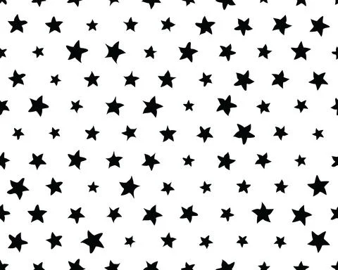 Seamless pattern with black  stars Stock Illustration