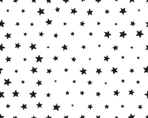 Seamless pattern with black stars Stock Illustration