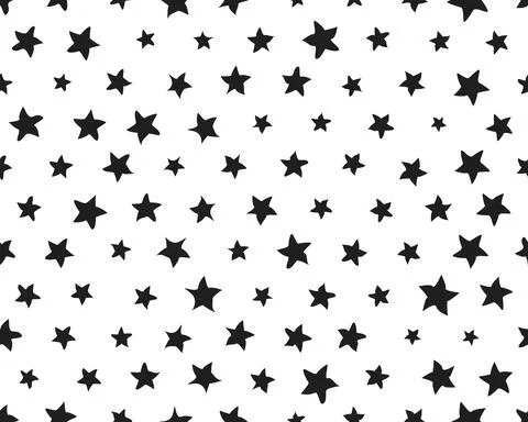 Seamless pattern with black stars Stock Illustration