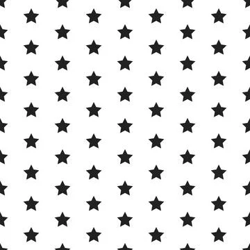 Seamless pattern black stars on white background minimal star repeat texture 스톡 일러스트