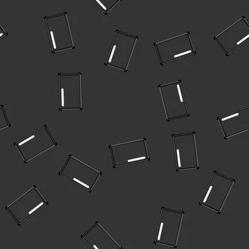 Seamless pattern black tablet case cartoon vector Stock-Illustration
