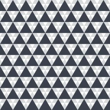 Seamless pattern Black triangle on white background Stock Illustration