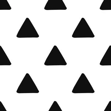 Seamless pattern with black triangles. Vector illustration Stock Illustration