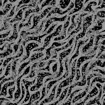 Seamless pattern black waves of the dust on a dark gray background Stockillustratie