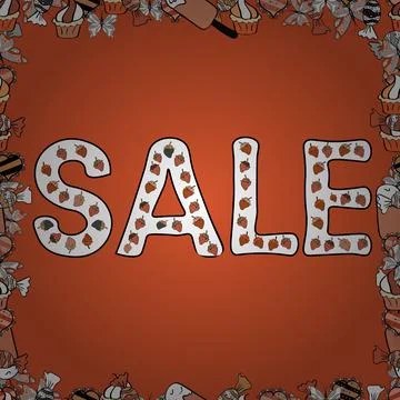 Seamless pattern. Black, white and orange friday, magic sale, logotype, print, t Illustrazione stock