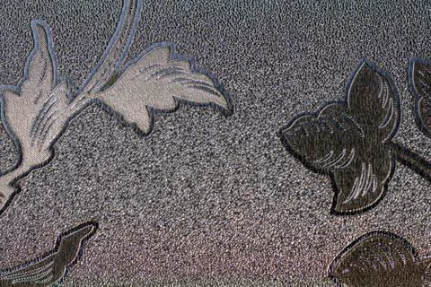 Seamless pattern from black, white and grey liaves 写真素材