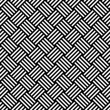 Seamless pattern with black white diagonal striped lines. Illustrazione stock