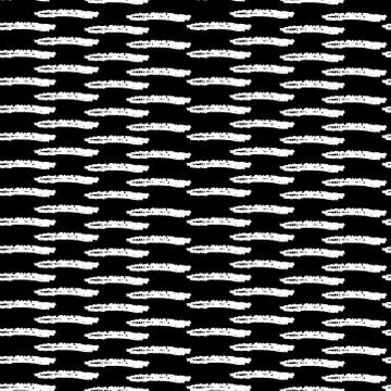 Seamless pattern black white horizontal lines chalk grid design, abstract sim Stock Illustration