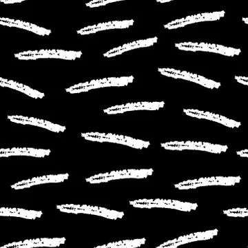 Seamless pattern black white horizontal lines chalk grid design, abstract sim Stock Illustration