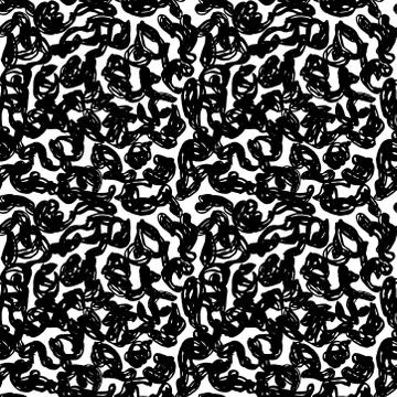 Seamless pattern black white leopard panther fur design, abstract simple line Illustrazione stock