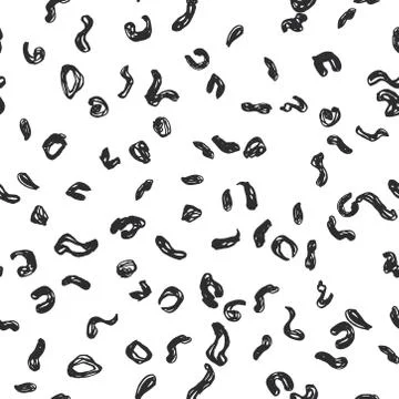 Seamless pattern black white leopard panther fur design, abstract simple line Stock Illustration