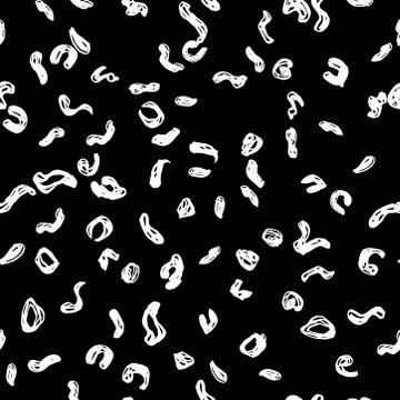 Seamless pattern black white leopard panther fur design, abstract simple line Illustrazione stock