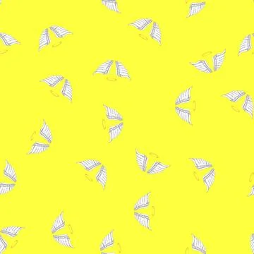 Seamless pattern black wing angel cartoon vector Illustrazione stock