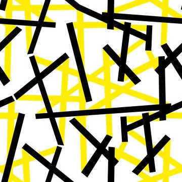 Seamless pattern black with yellow suprematism Stock Illustration