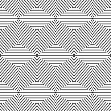 Seamless pattern with black zigzag lines Stock Illustration