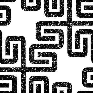 Seamless pattern with black zigzag lines texture 7  8044 스톡 일러스트