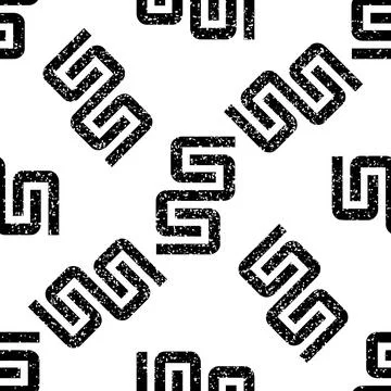 Seamless pattern with black zigzag lines texture 9  8046 Illustrazione stock