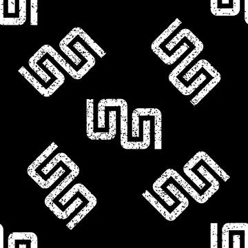 Seamless pattern with black zigzag lines texture 10  8137 Illustrazione stock