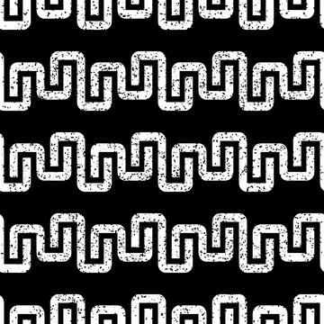 Seamless pattern with black zigzag lines texture 4  8139 イラスト素材