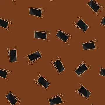 Seamless pattern blackboard outdoor chalkboard cartoon vector Stock Illustration