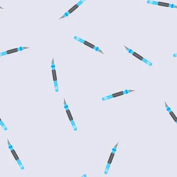 Seamless pattern blade cutter knife cartoon vector Stock Illustration
