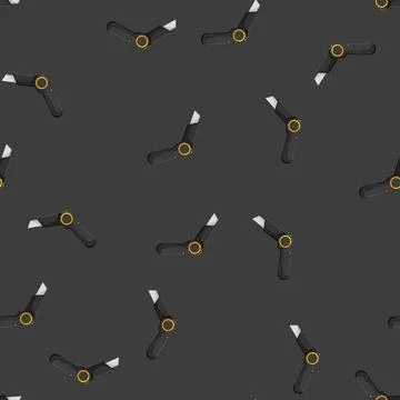 Seamless pattern blade cutter knife cartoon vector Stock Illustration