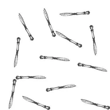 Seamless pattern blade knife engraved silver sketch hand drawn Stock Illustration