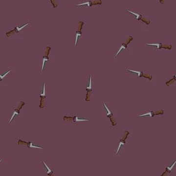 Seamless pattern blade medieval weapon cartoon vector Stock Illustration