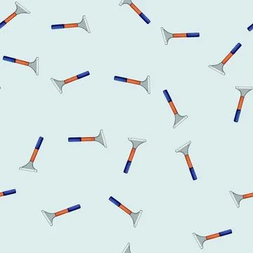 Seamless pattern blade paint scraper cartoon vector Illustrazione stock