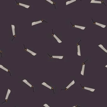 Seamless pattern blade saw hand cartoon vector Stock Illustration