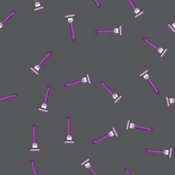 Seamless pattern blade shaver cartoon vector Stock Illustration