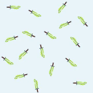 Seamless pattern blade sword effect cartoon vector Stockillustratie