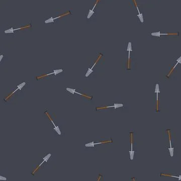 Seamless pattern blade tree planting shovel cartoon vector イラスト素材