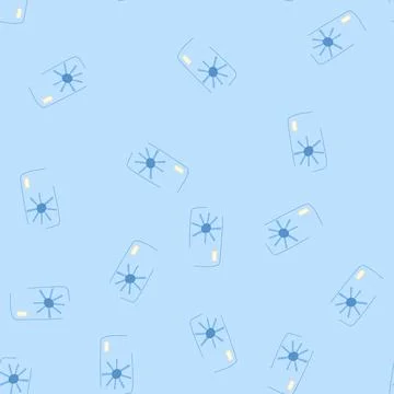Seamless pattern bladeless hand electric fan cartoon vector Stock Illustration