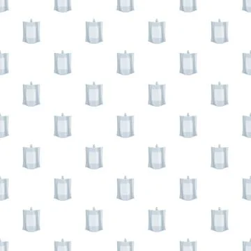Seamless pattern with blank doypack liquid pouches Stock Illustration