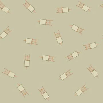Seamless pattern blank easel cartoon vector Stock Illustration