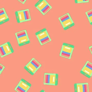 Seamless pattern blank note sticker cartoon vector 库存插图