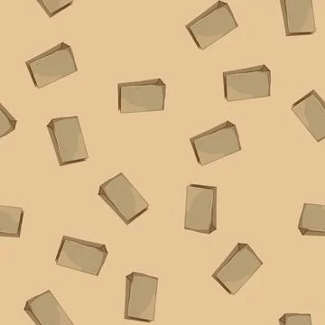 Seamless pattern blank paper bag cartoon vector Illustrazione stock