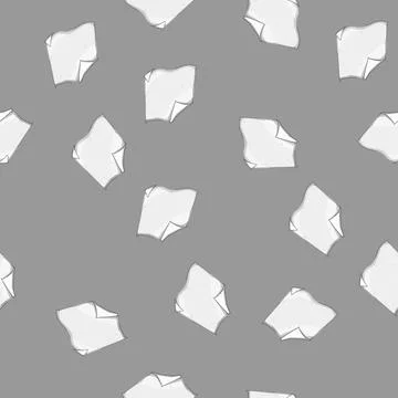 Seamless pattern blank paper curl cartoon vector Stock Illustration
