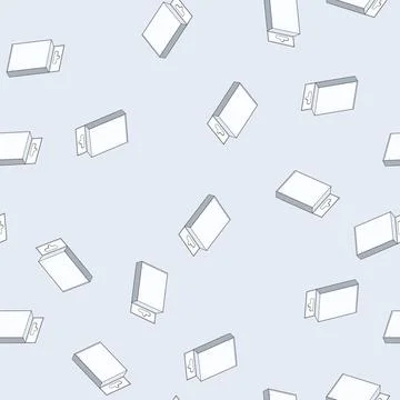 Seamless pattern Blank product packaging box with hanging tab Stock Illustration