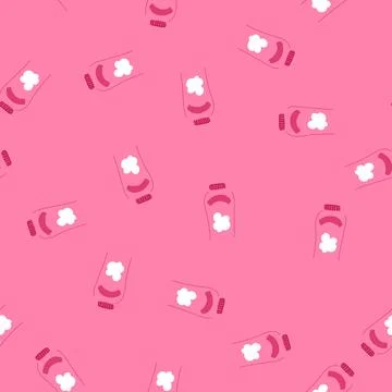 Seamless pattern blanket powder baby cartoon vector Stock Illustration