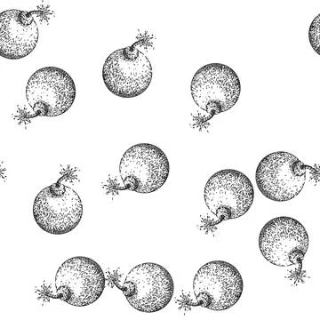 Seamless pattern blast bomb sketch hand drawn Stockillustratie