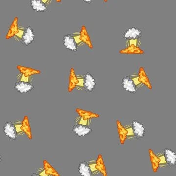 Seamless pattern blast explosion effect cartoon vector 스톡 일러스트