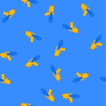 Seamless pattern blaster water gun toy cartoon vector Stock Illustration
